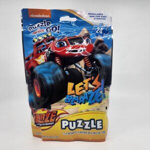 Nickelodeon Blaze Puzzle On The Go 24 Piece Resealable Travel Bag